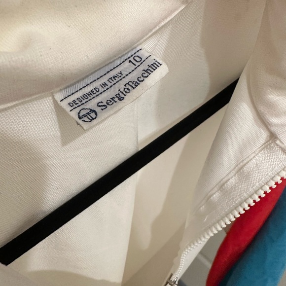 Vintage Rare Sergio Tacchini Tracksuit Jacket Red White & Blue Size 10 - Picture 4 of 6